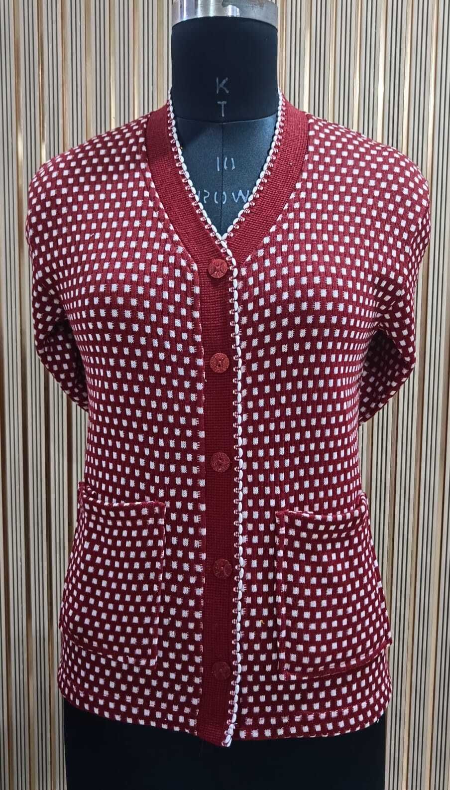 keshavi Men Solid V Neck Maroon Sweater-picture-14