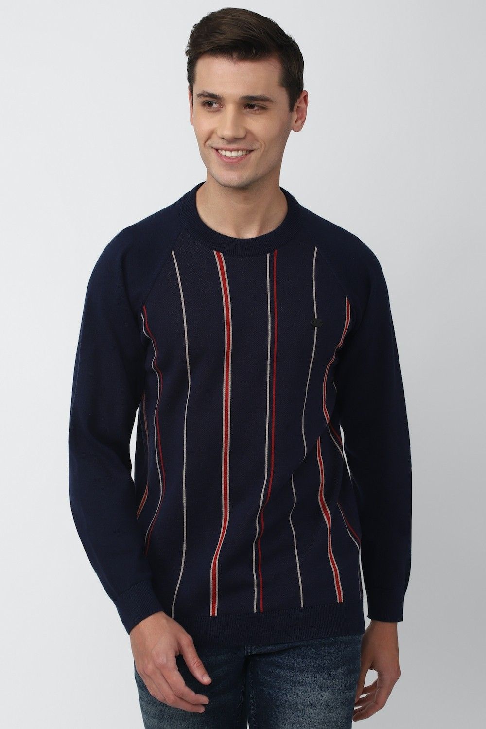Men Woven Round Neck Multicolor Sweater-image-37