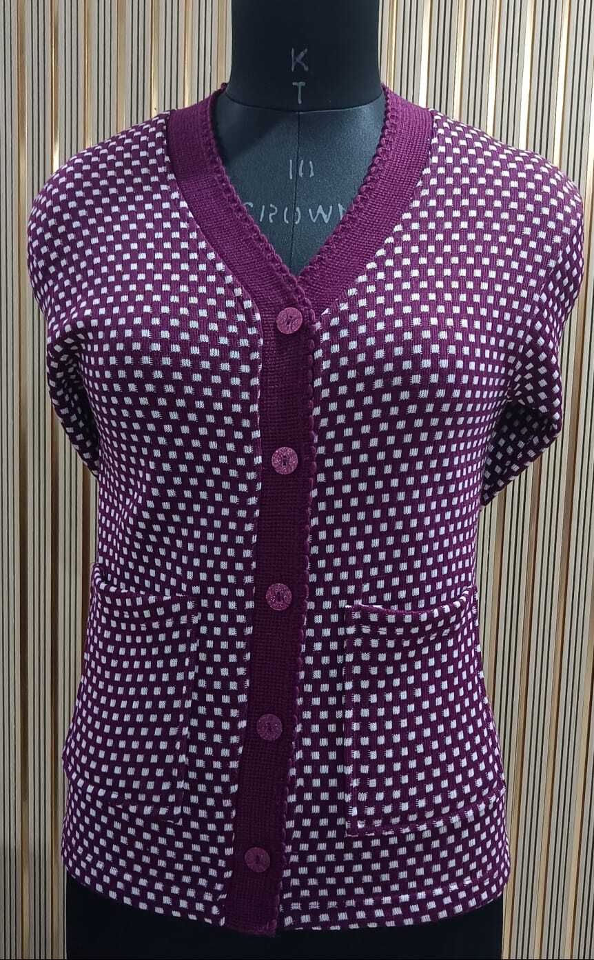 Men Solid V Neck Purple Sweater-image-26