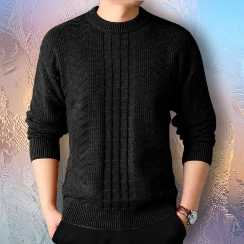 kavya creations Men Embellished Round Neck Black Sweater-picture-13
