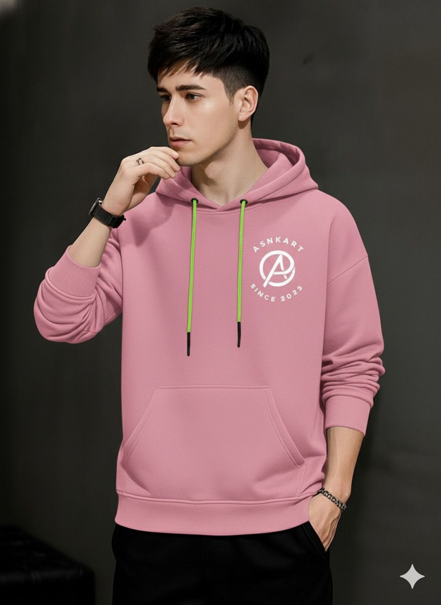ashkart Men Graphic Print Hooded Neck Purple Sweater-picture-16