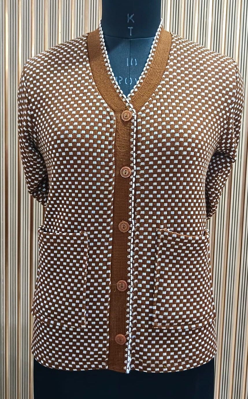 keshavi Men Solid V Neck Orange Sweater-picture-17