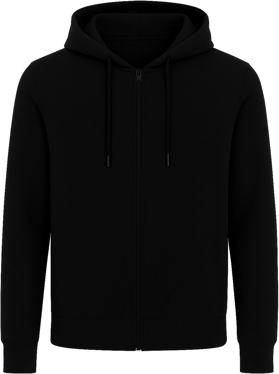 trendbis Men Solid Hooded Neck Black Sweater-picture-26