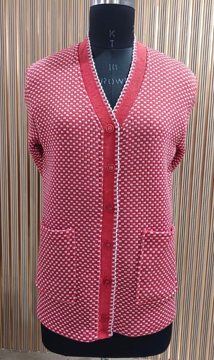 keshavi Men Solid V Neck Orange Sweater-picture-11