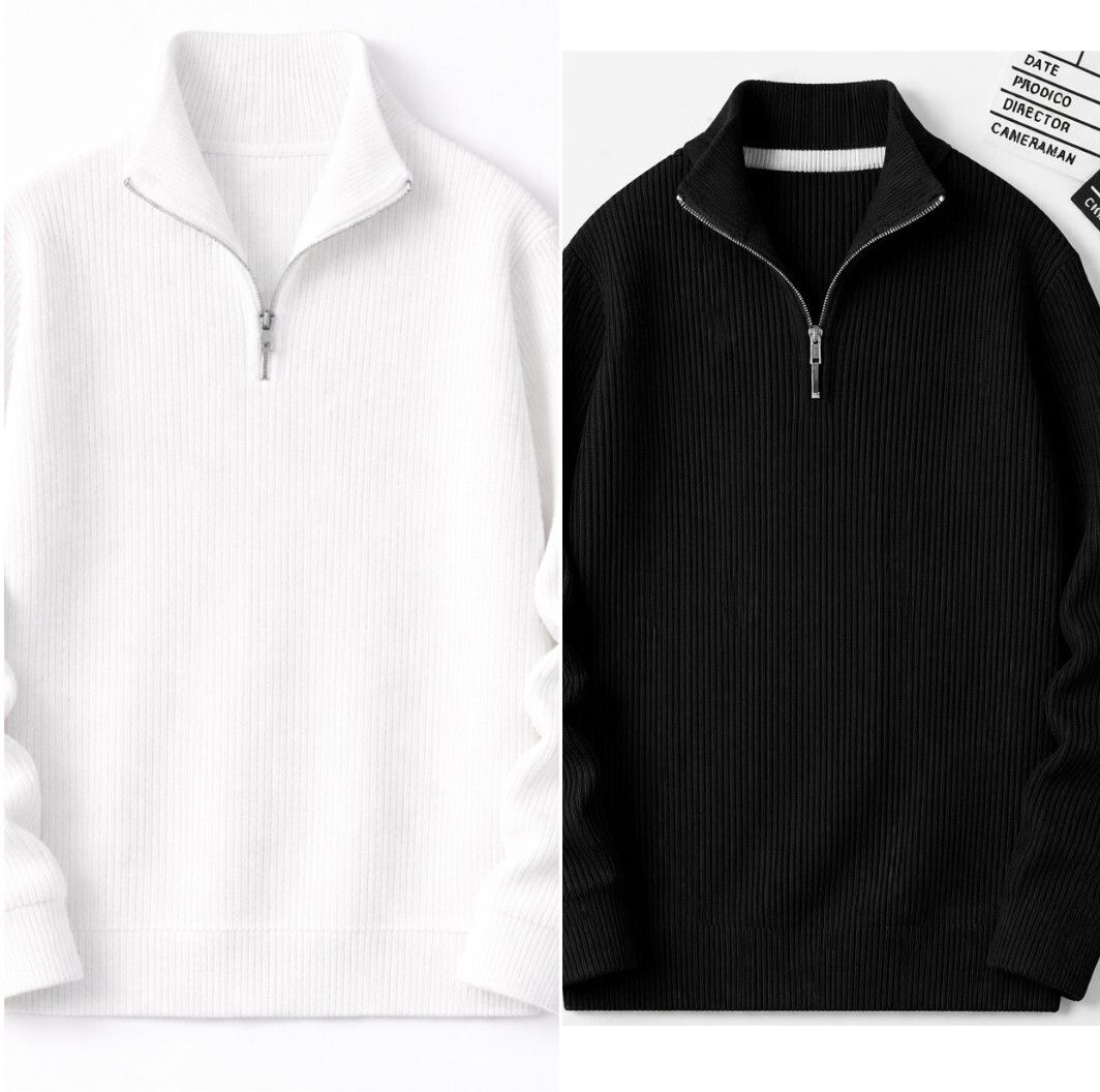 Men Solid V Neck Multicolor Sweater