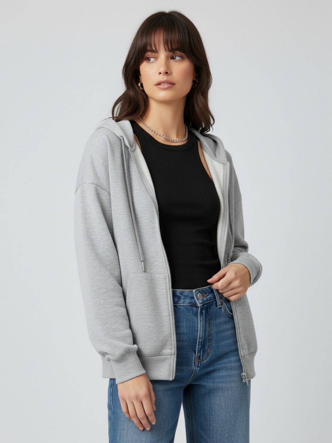 glitchez Women Full Sleeve Solid Hooded Sweatshirt-picture-16