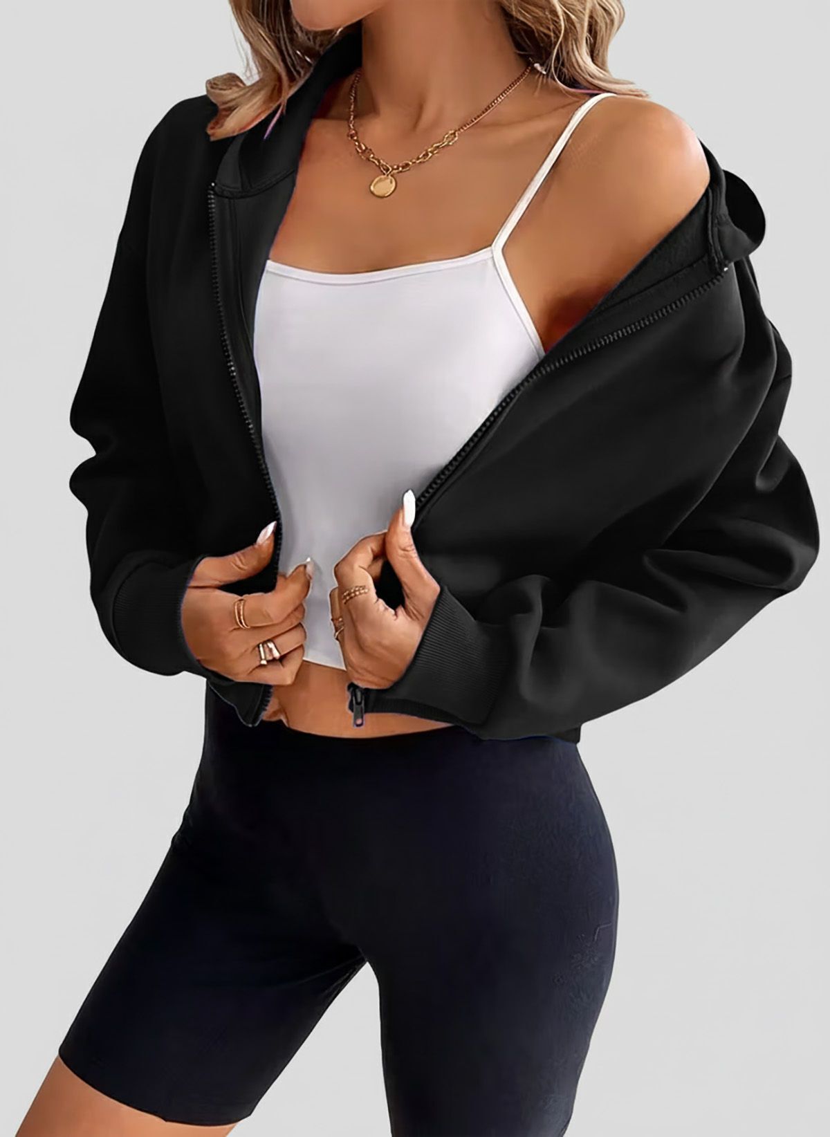 pravaha Women Full Sleeve Solid Hooded Sweatshirt-picture-18