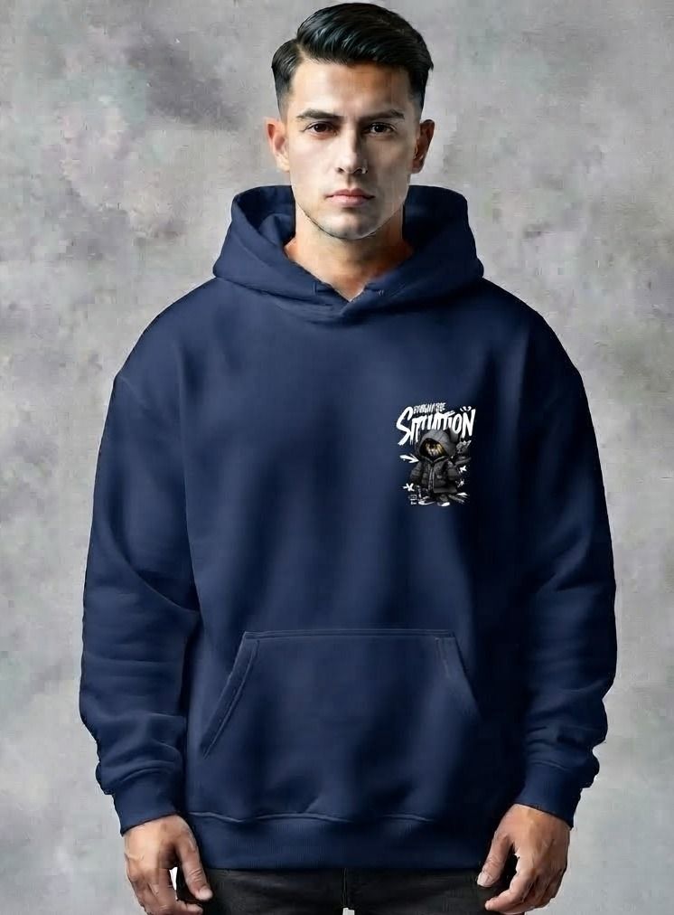 urvcreation Men Full Sleeve Graphic Print Reversible Hooded Sweatshirt-picture-22