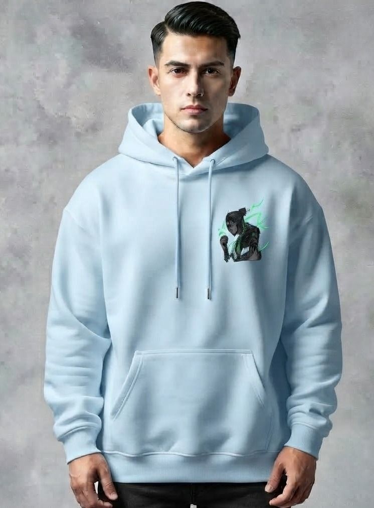 urvcreation Men Full Sleeve Graphic Print Reversible Hooded Sweatshirt-picture-44