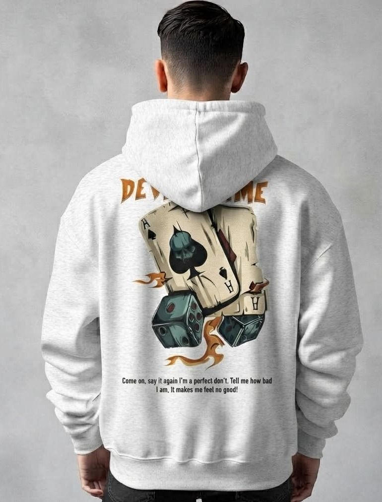 urvcreation Men Full Sleeve Graphic Print Reversible Hooded Sweatshirt-picture-36