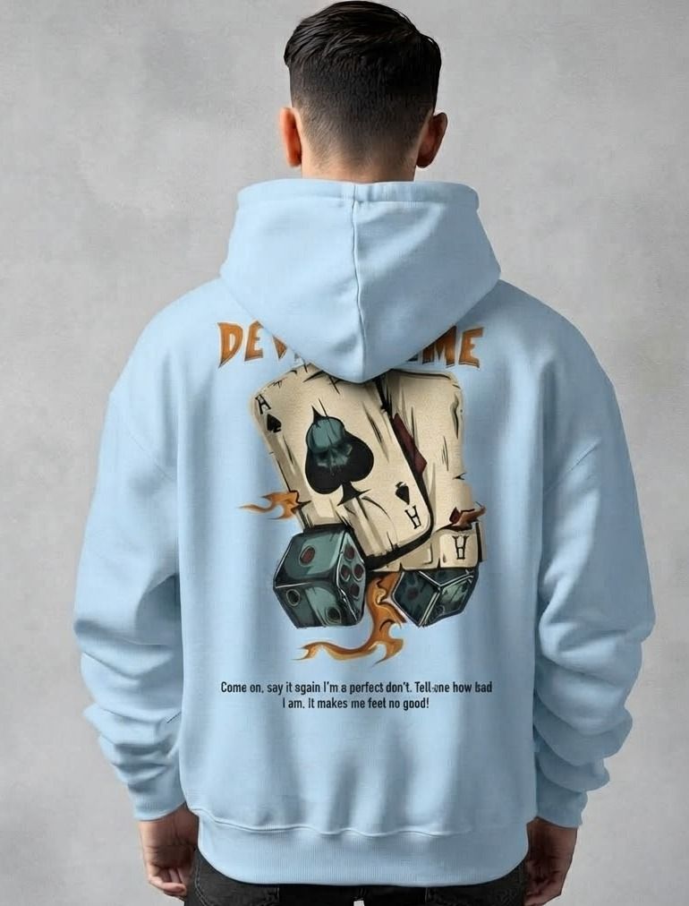 urvcreation Men Full Sleeve Graphic Print Reversible Hooded Sweatshirt-picture-12