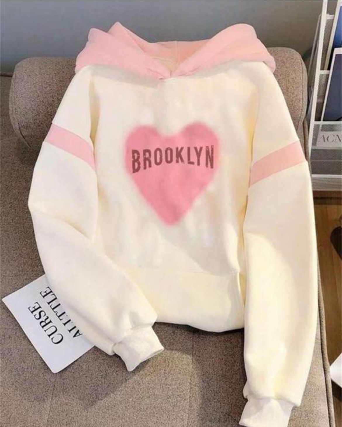 Women Full Sleeve Printed Hooded Sweatshirt