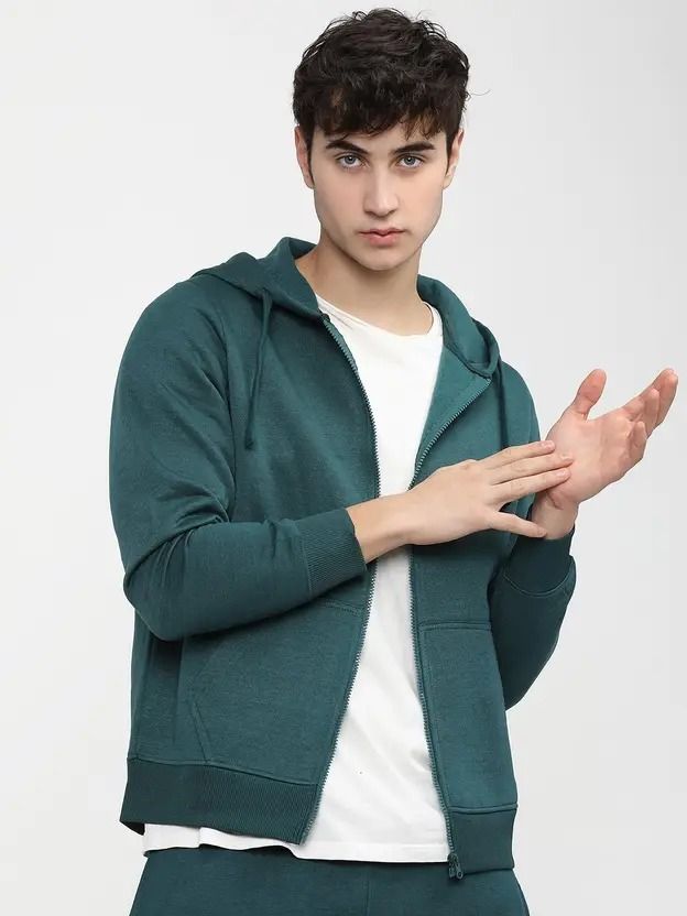 roadster Men Full Sleeve Solid Hooded Sweatshirt-picture-10