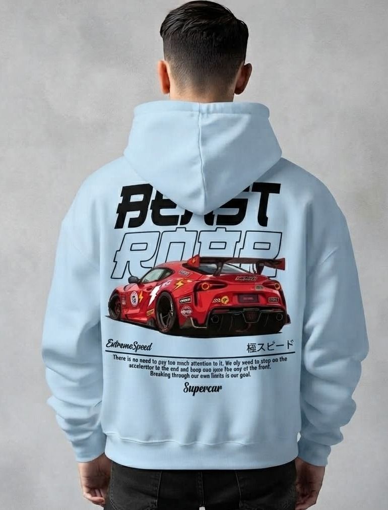 urvcreation Men Full Sleeve Graphic Print Reversible Hooded Sweatshirt-picture-20