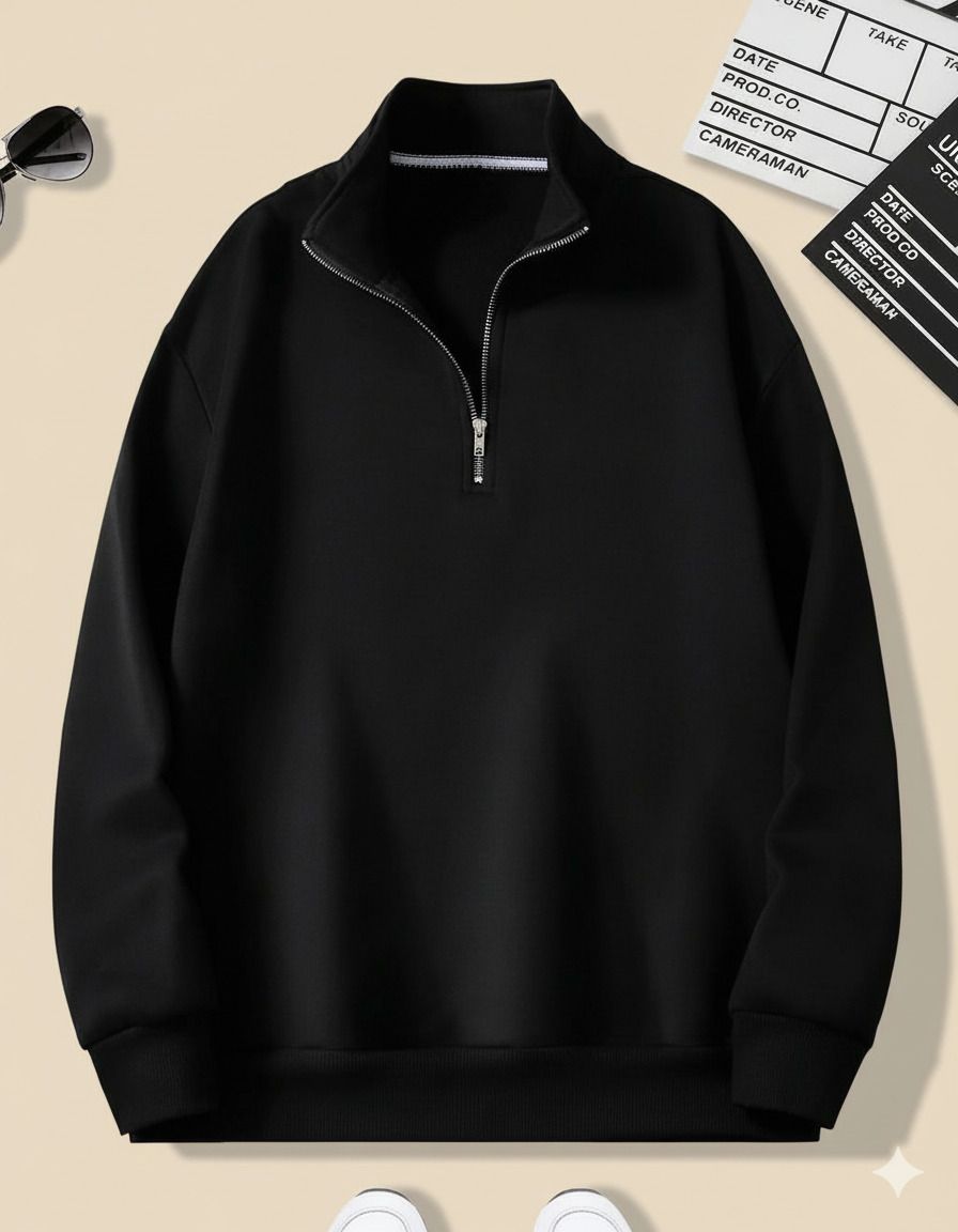 areeba fashion Men Full Sleeve Solid Reversible Sweatshirt-picture-25