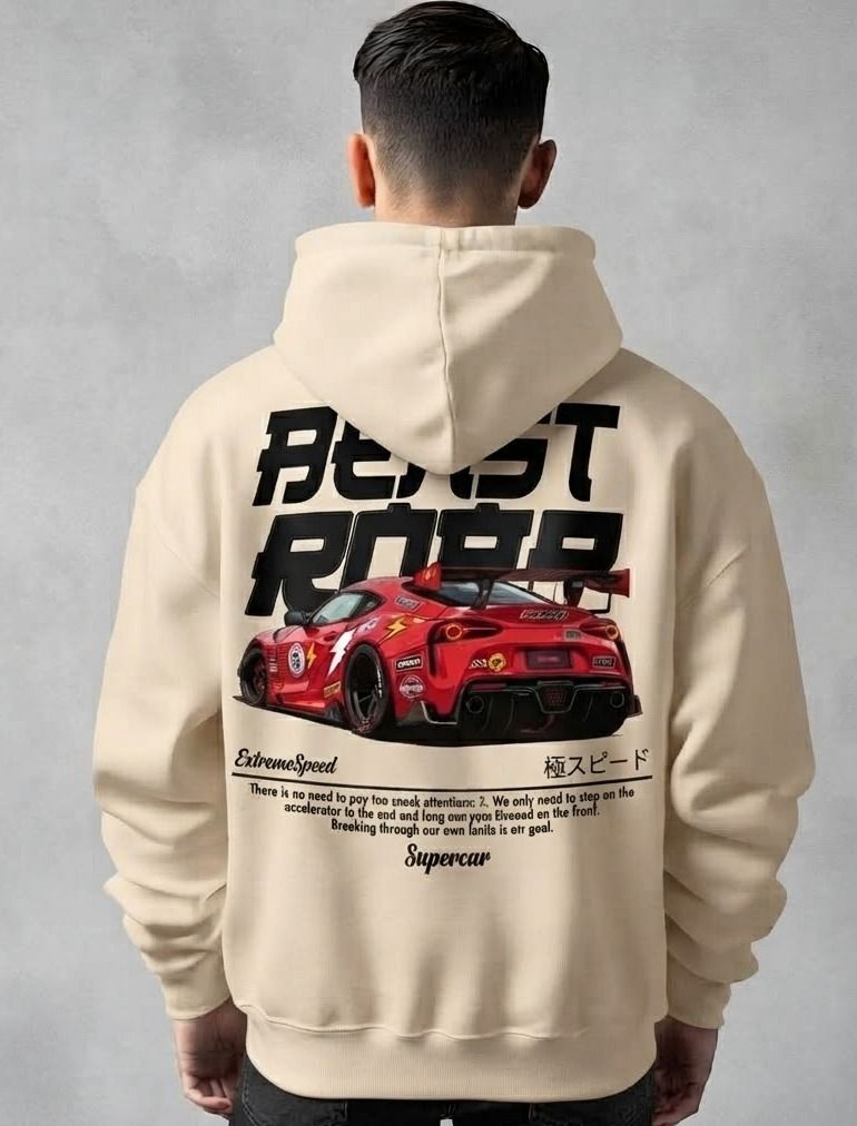 urvcreation Men Full Sleeve Graphic Print Reversible Hooded Sweatshirt-picture-17