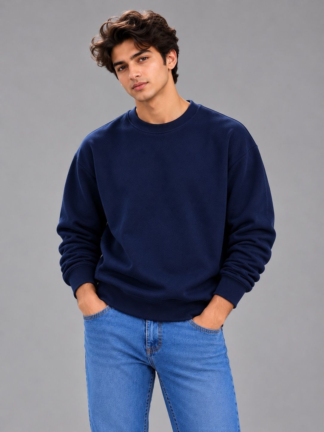 apraa & parma Men Full Sleeve Solid Reversible Sweatshirt-picture-0