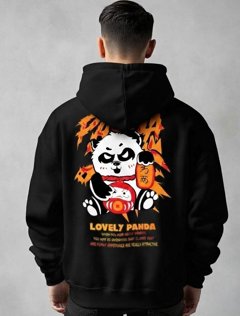 urvcreation Men Full Sleeve Graphic Print Reversible Hooded Sweatshirt-picture-29