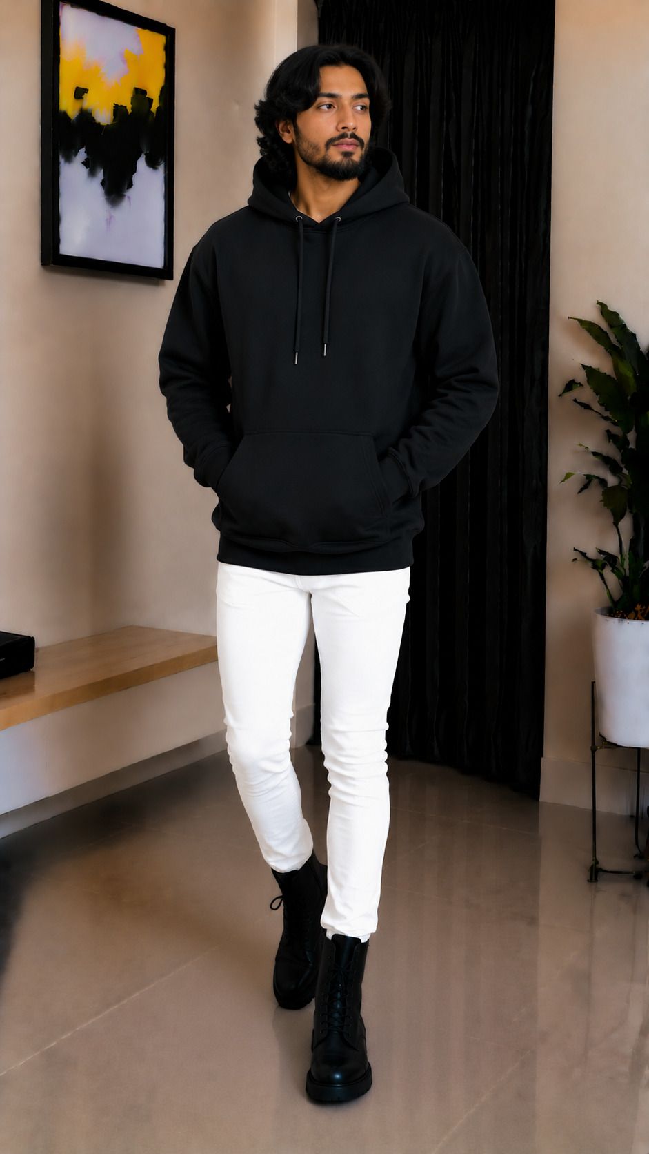 dappers threads Men Full Sleeve Solid Hooded Sweatshirt-picture-13