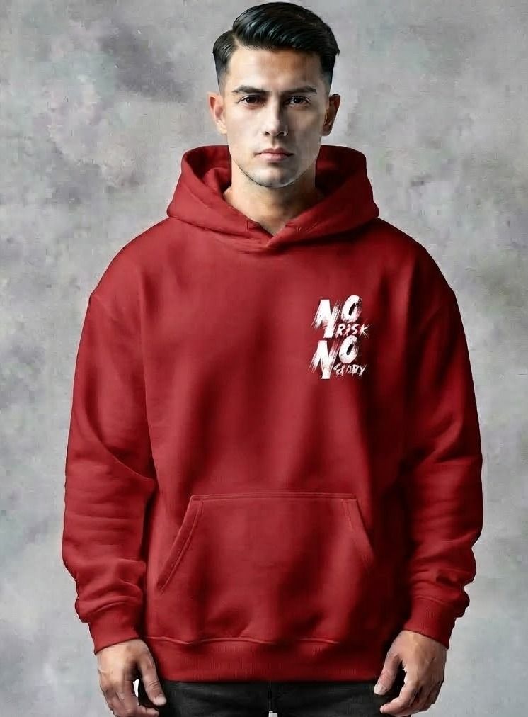 urvcreation Men Full Sleeve Graphic Print Reversible Hooded Sweatshirt-picture-23