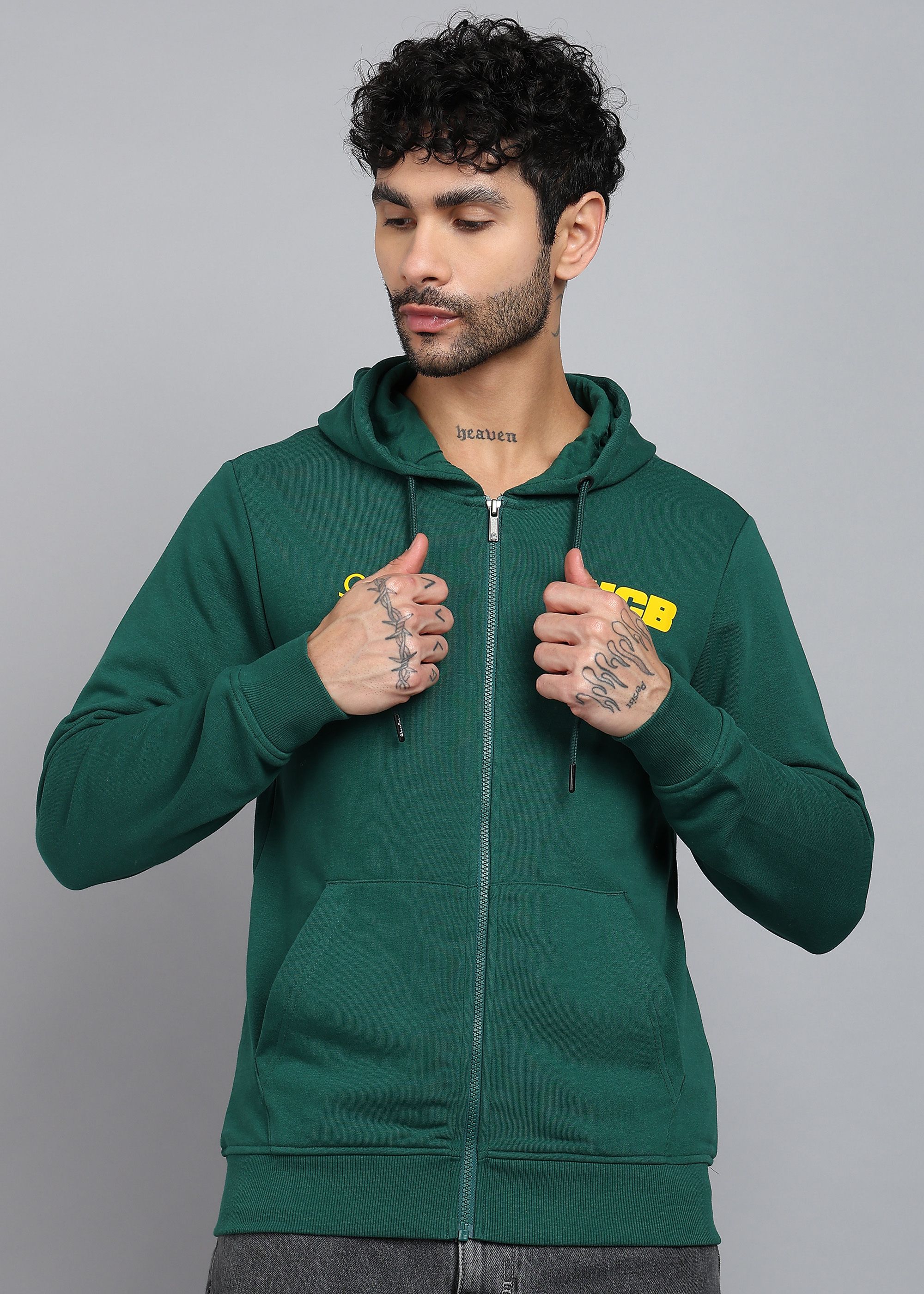 united colors of benetton Men Full Sleeve Solid Hooded Sweatshirt-picture-20
