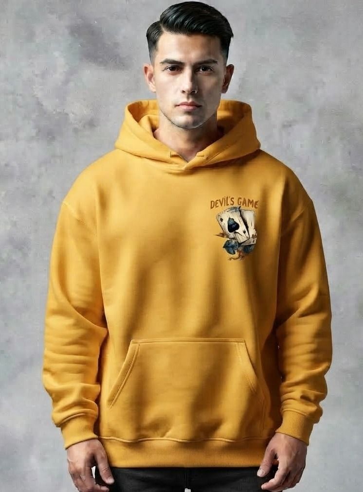 urvcreation Men Full Sleeve Graphic Print Reversible Hooded Sweatshirt-picture-43