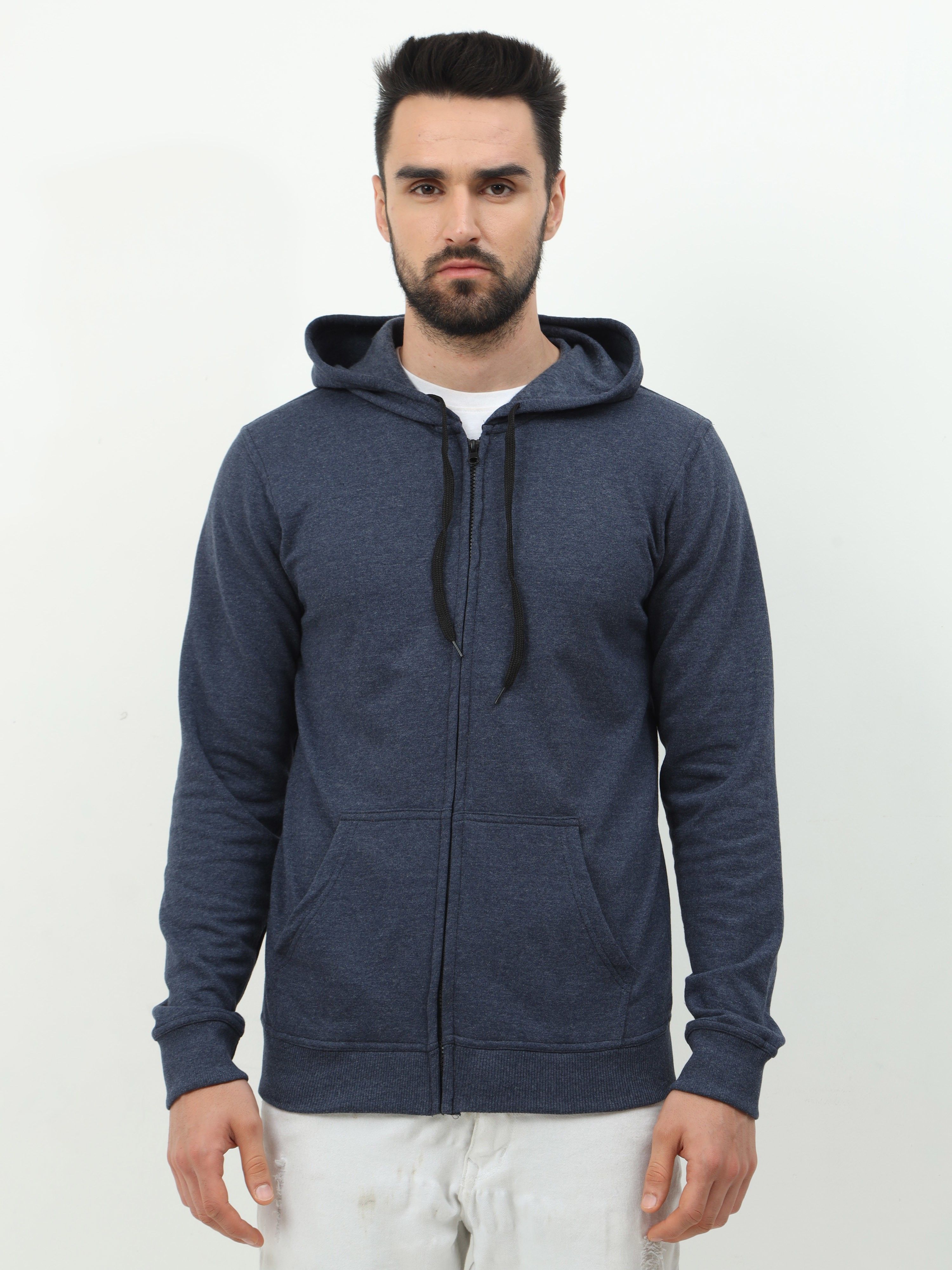 wafaa Men Full Sleeve Solid Hooded Sweatshirt-picture-23