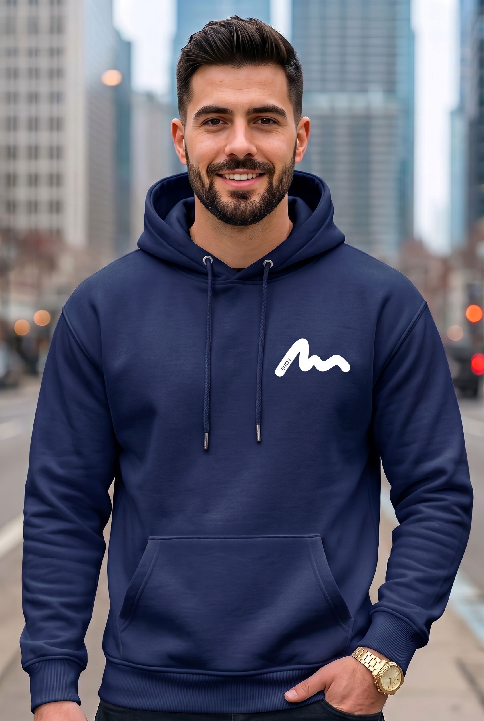 quin fletcher Men Full Sleeve Solid Hooded Sweatshirt-picture-32
