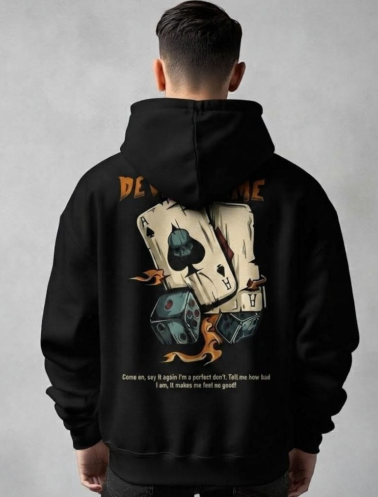 urvcreation Men Full Sleeve Graphic Print Reversible Hooded Sweatshirt-picture-44