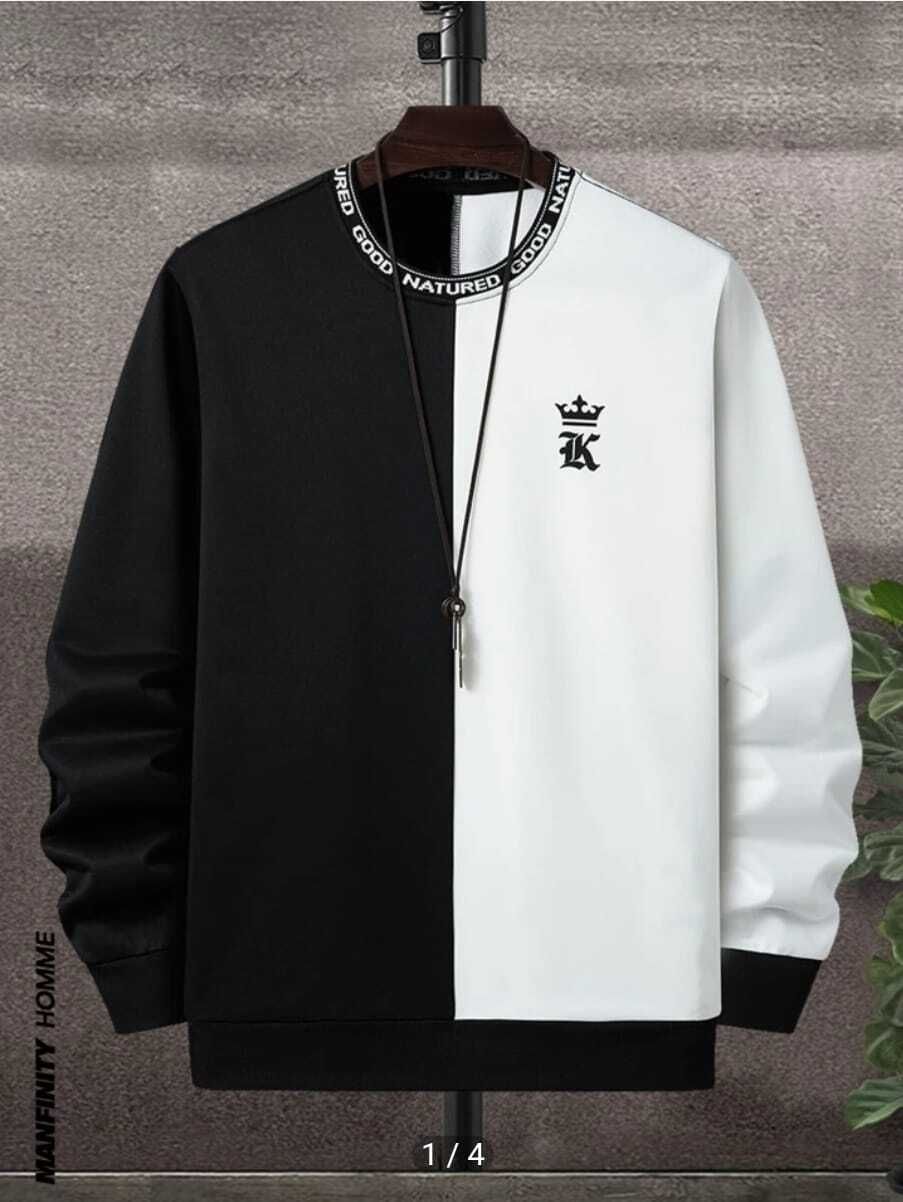 bliss bell Men Full Sleeve Color Block Sweatshirt-picture-11