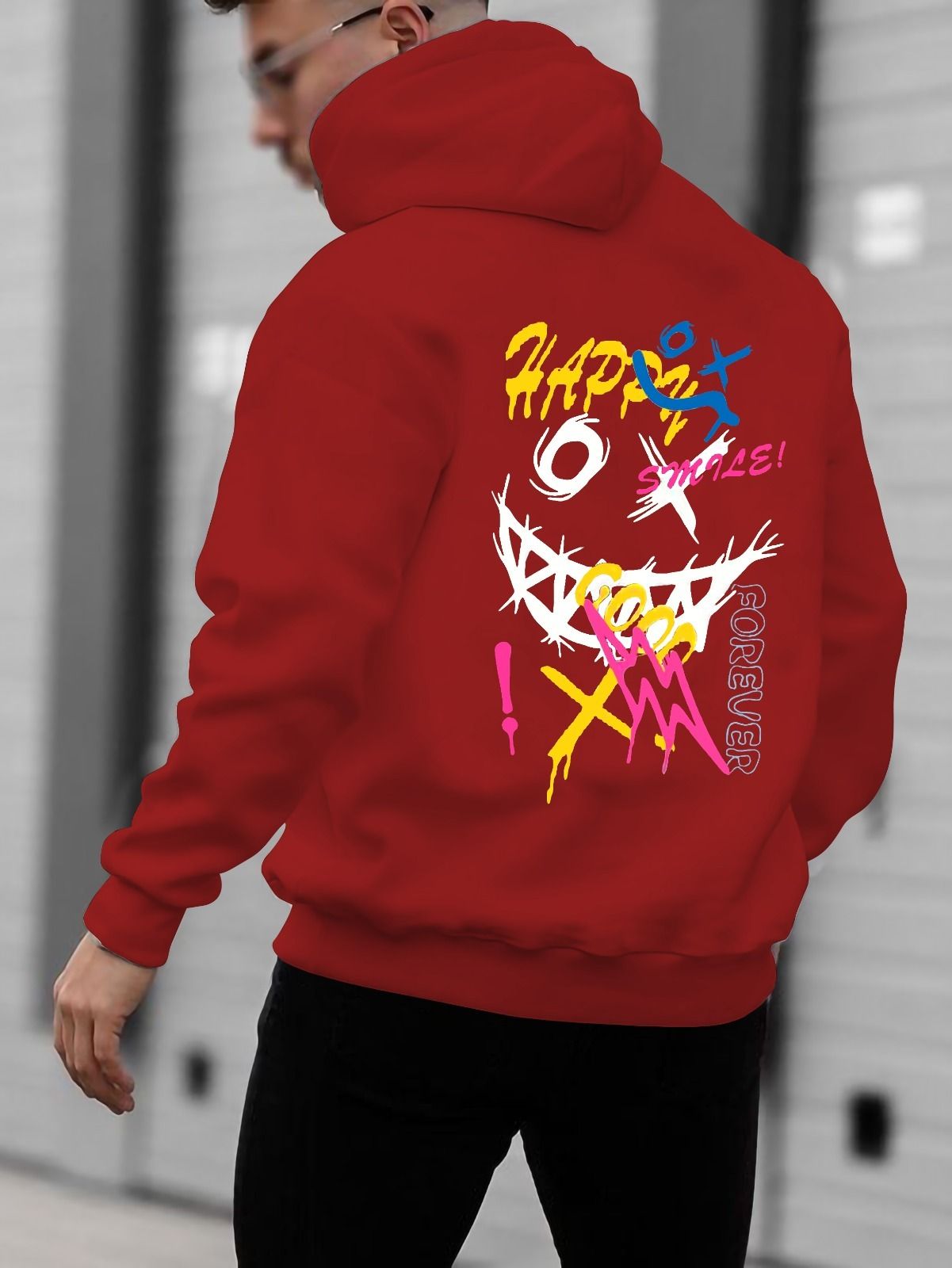 hip hop fashion Men Full Sleeve Printed Hooded Sweatshirt-picture-17