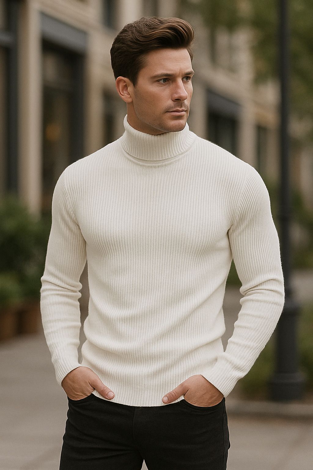 Men Full Sleeve Self Design Sweatshirt