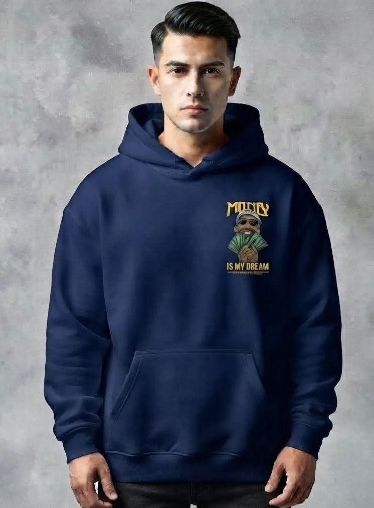 urvcreation Men Full Sleeve Graphic Print Reversible Hooded Sweatshirt-picture-31
