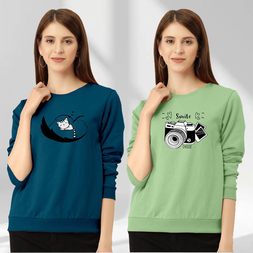 Women Full Sleeve Printed Sweatshirt-image-4