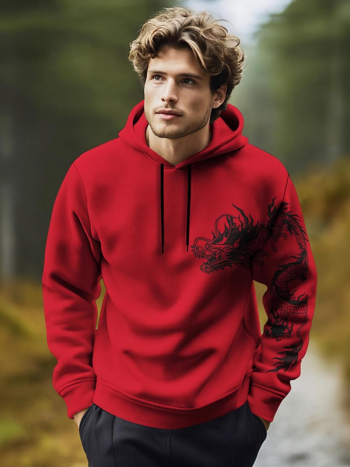 kelonbro Men Full Sleeve Printed Hooded Sweatshirt-picture-26