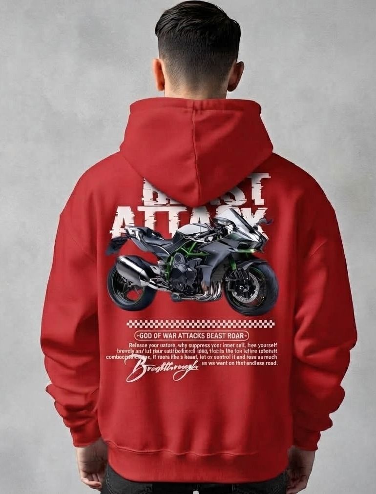 urvcreation Men Full Sleeve Graphic Print Reversible Hooded Sweatshirt-picture-19