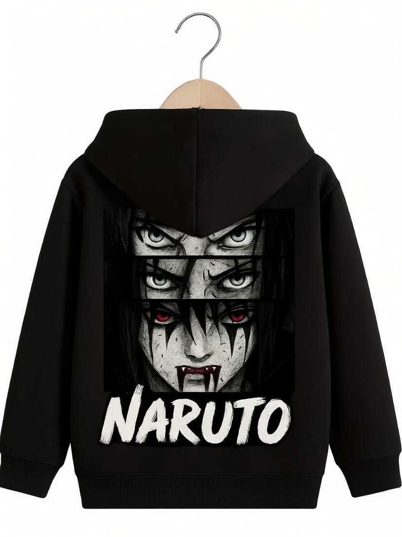 Men Full Sleeve Graphic Print Hooded Sweatshirt-image-9