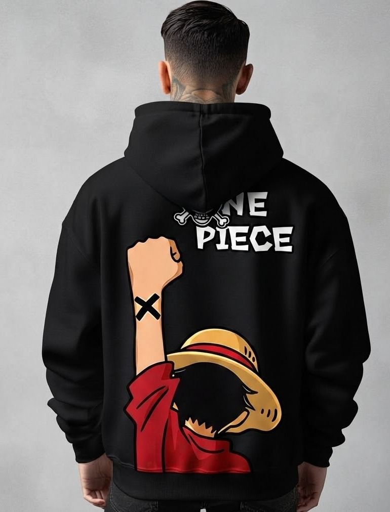 urvcreation Men Full Sleeve Graphic Print Reversible Hooded Sweatshirt-picture-26