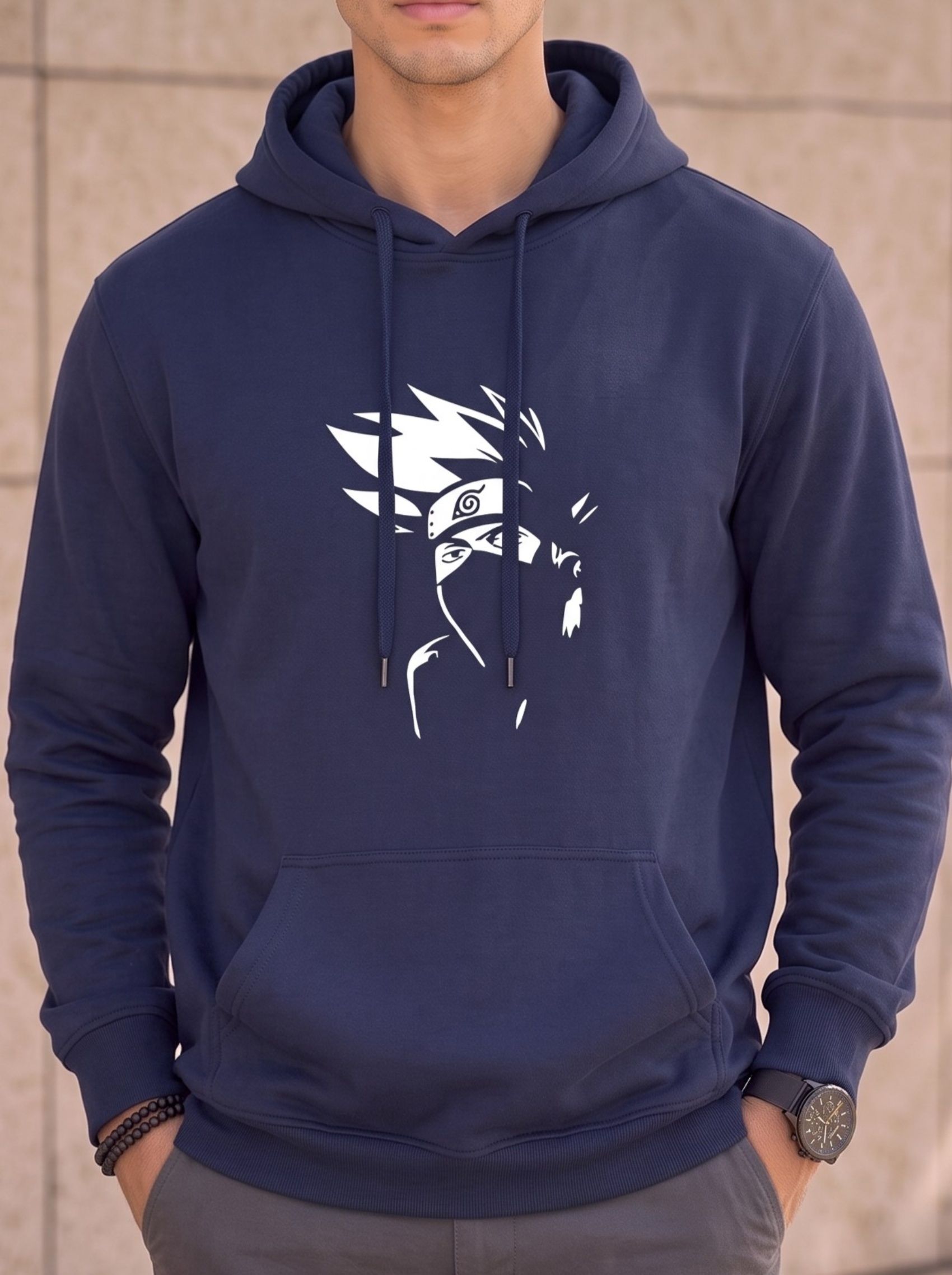 baghadbillo Men Full Sleeve Self Design, Solid Hooded Sweatshirt-picture-34