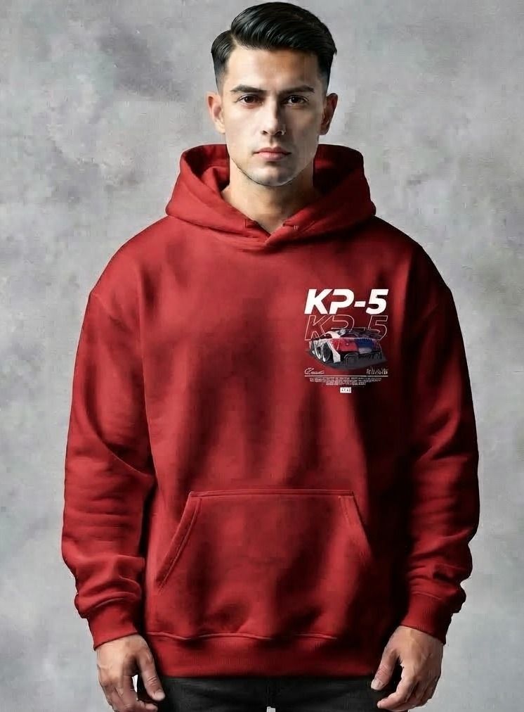 urvcreation Men Full Sleeve Graphic Print Reversible Hooded Sweatshirt-picture-46