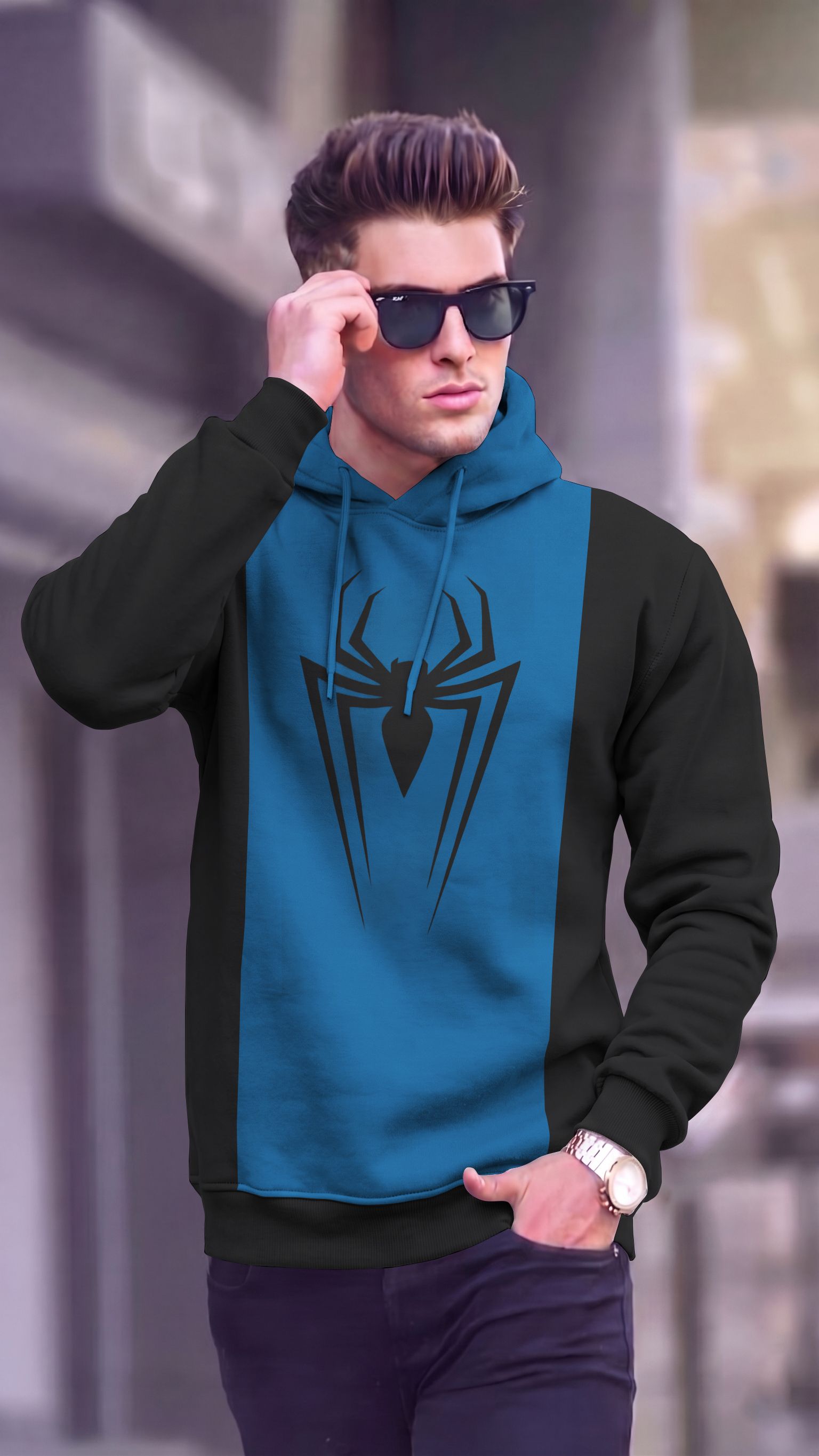 being wanted Men Full Sleeve Printed Hooded Sweatshirt-picture-18