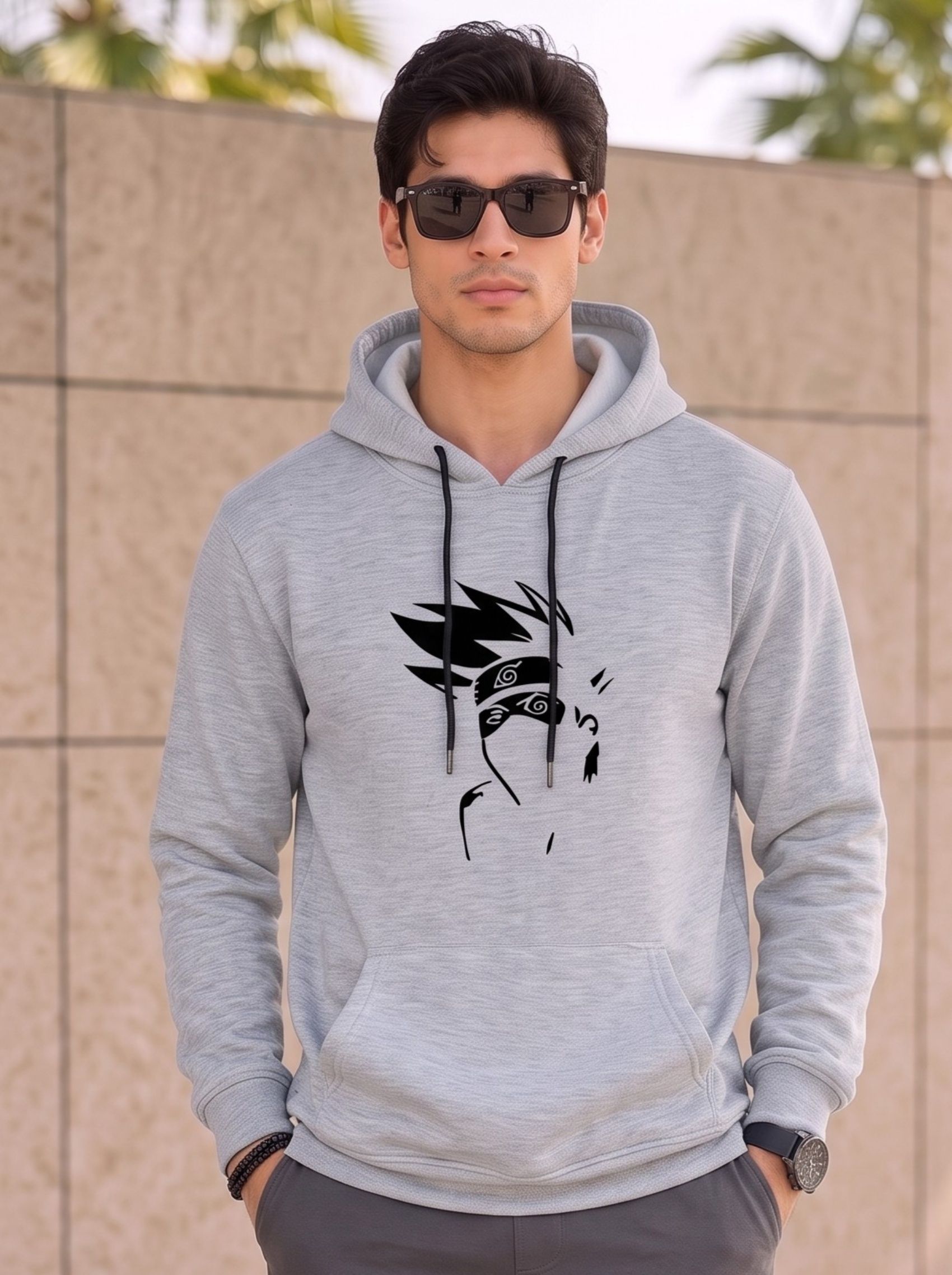 baghadbillo Men Full Sleeve Self Design, Solid Hooded Sweatshirt-picture-42
