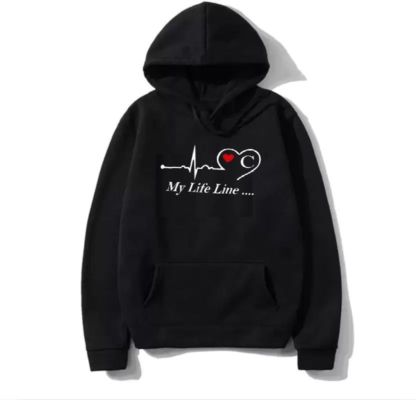 crystalsoft Men Full Sleeve Solid, Graphic Print Hooded Sweatshirt-picture-27