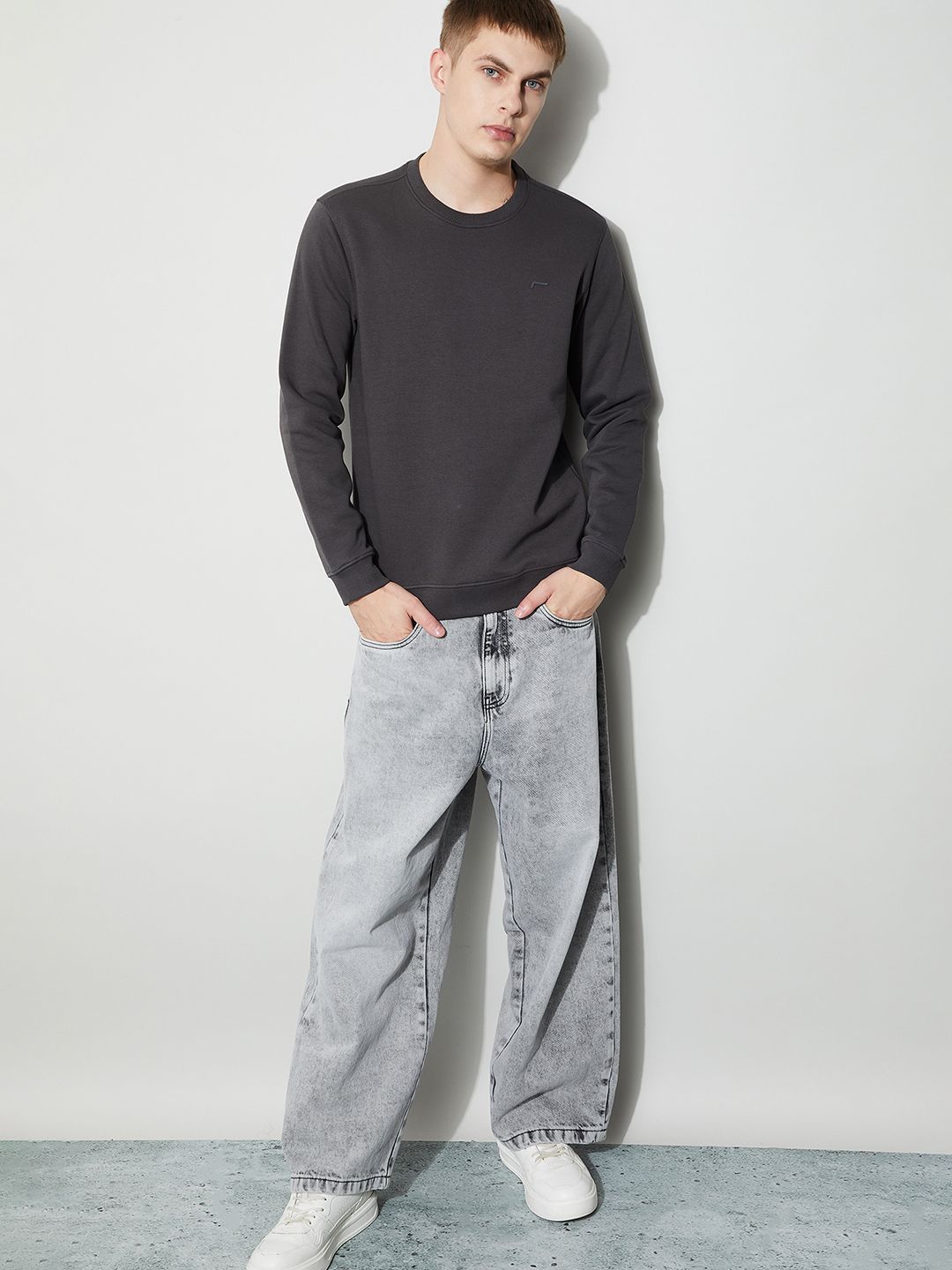 fame forever by lifestyle Men Full Sleeve Solid Sweatshirt-picture-15