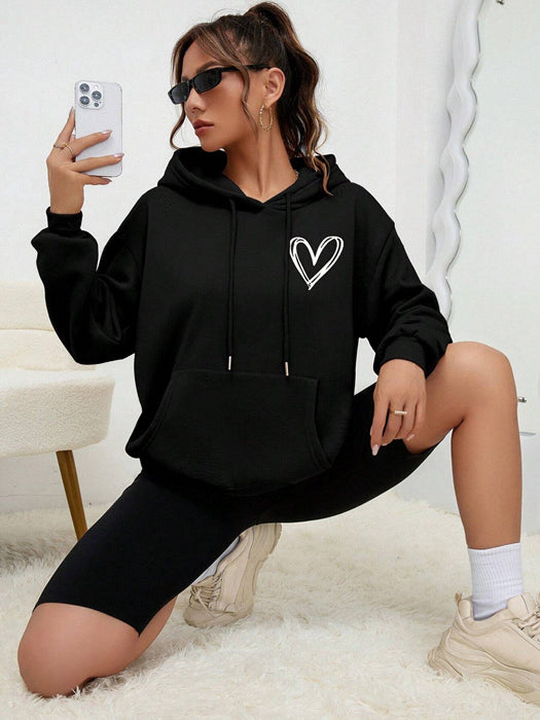 silvanus Women Full Sleeve Solid Hooded Sweatshirt-picture-0