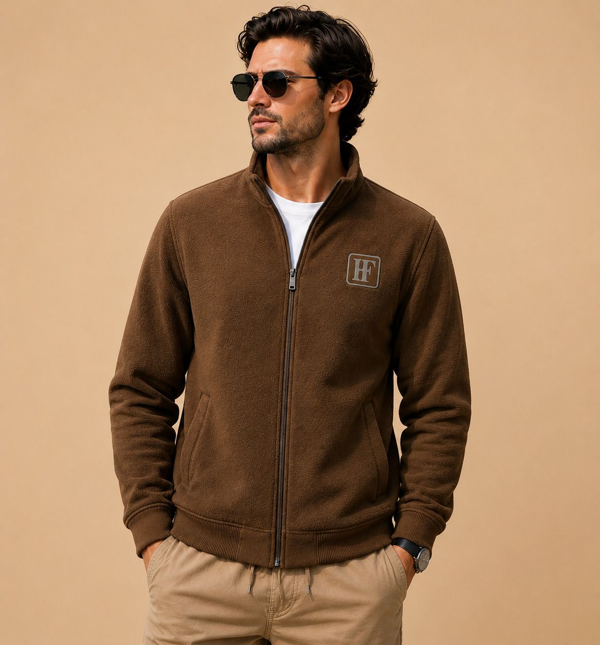 Men Full Sleeve Self Design, Embroidered Sweatshirt-image-19