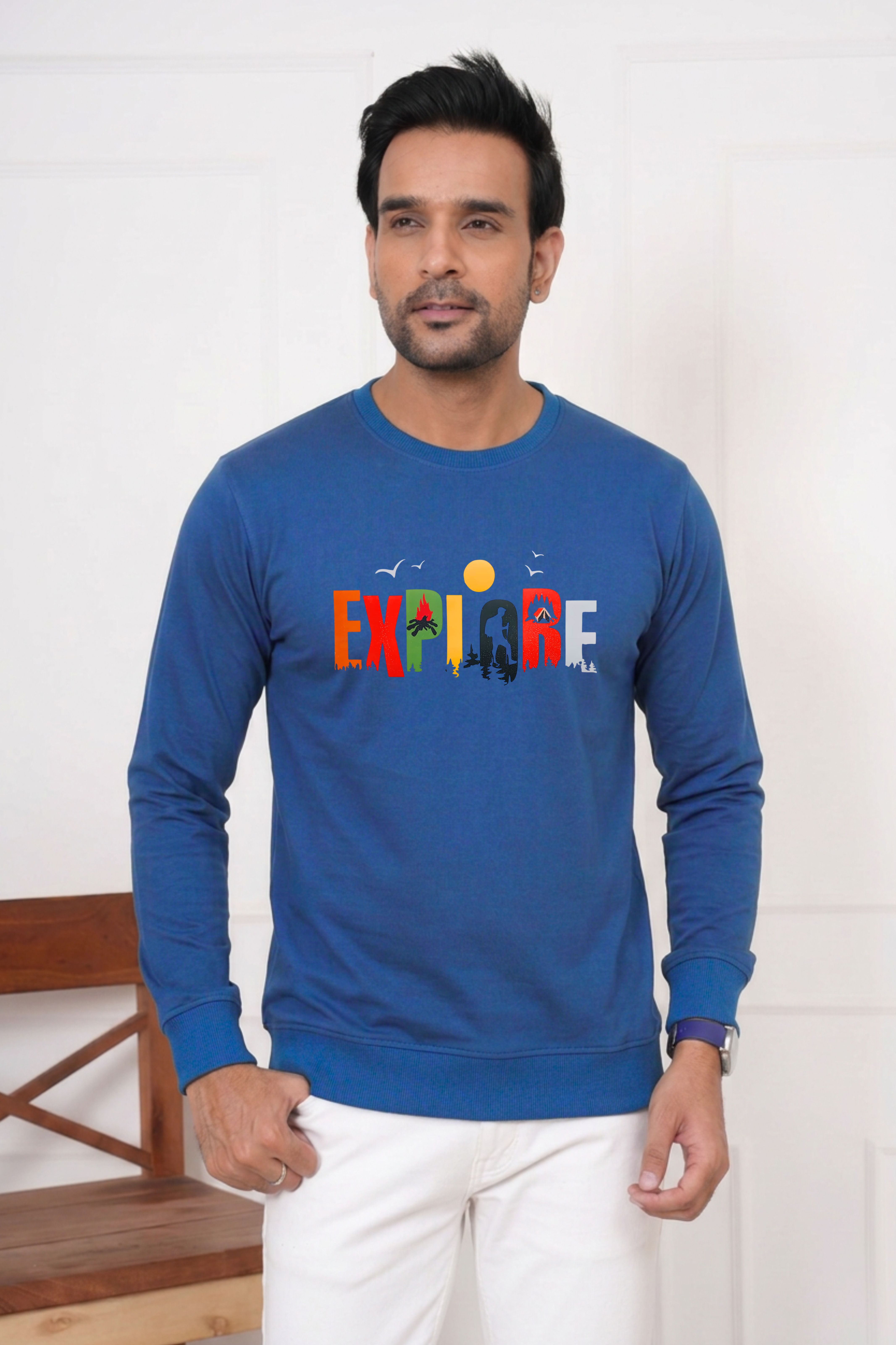 Men Full Sleeve Graphic Print, Printed Sweatshirt-image-5