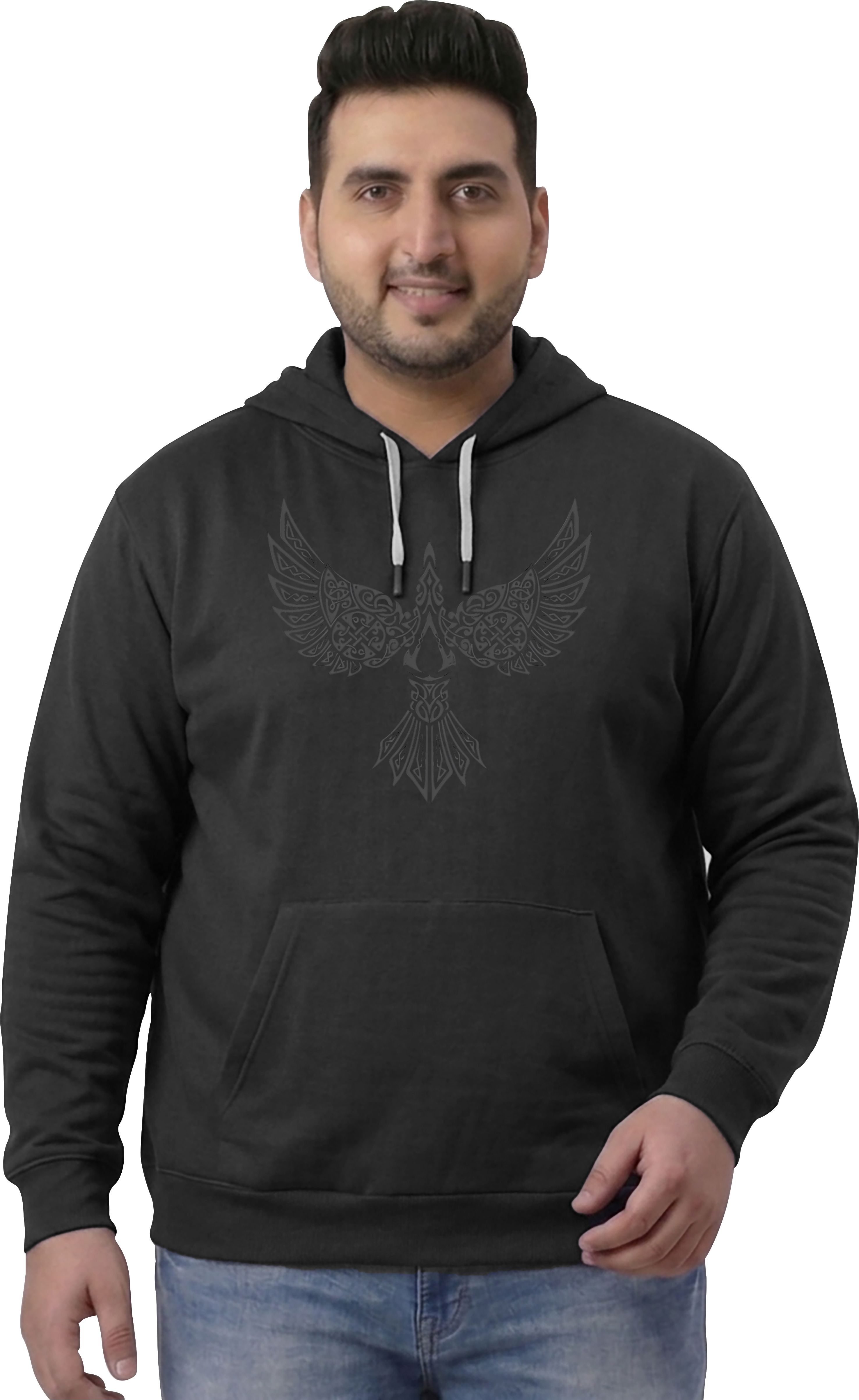 west gate clothing Men Full Sleeve Graphic Print Reversible Hooded Sweatshirt-picture-0