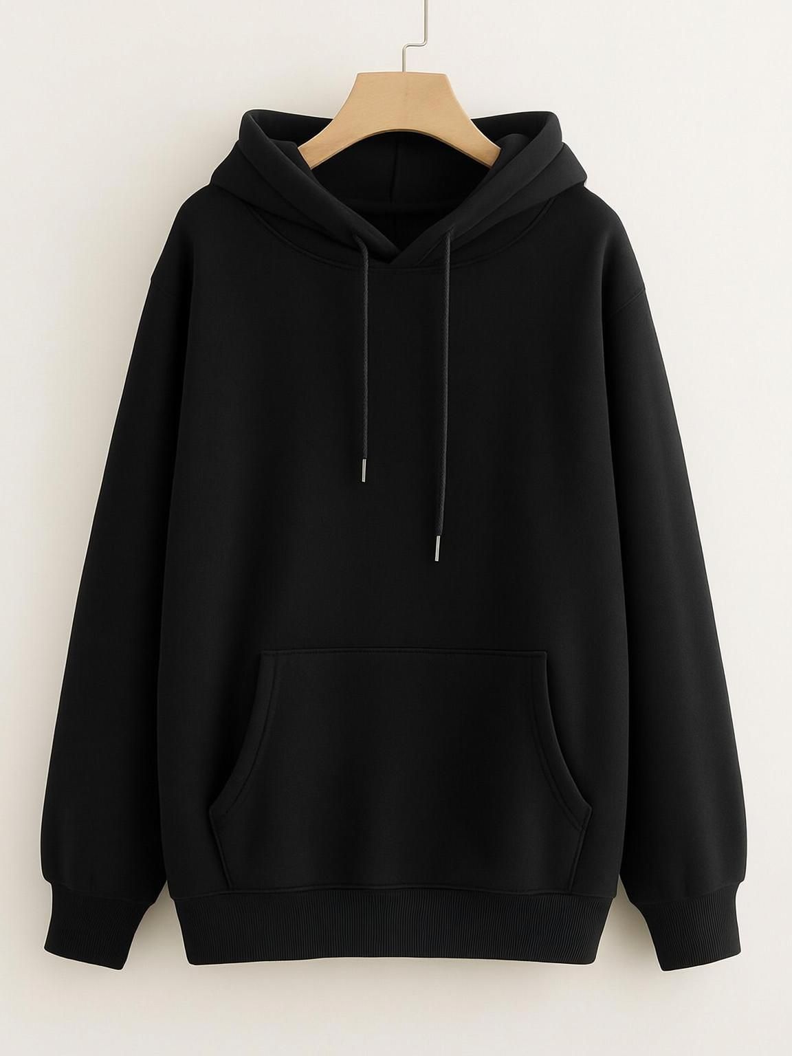 aloneeagle Men Full Sleeve Solid Hooded Sweatshirt-picture-15