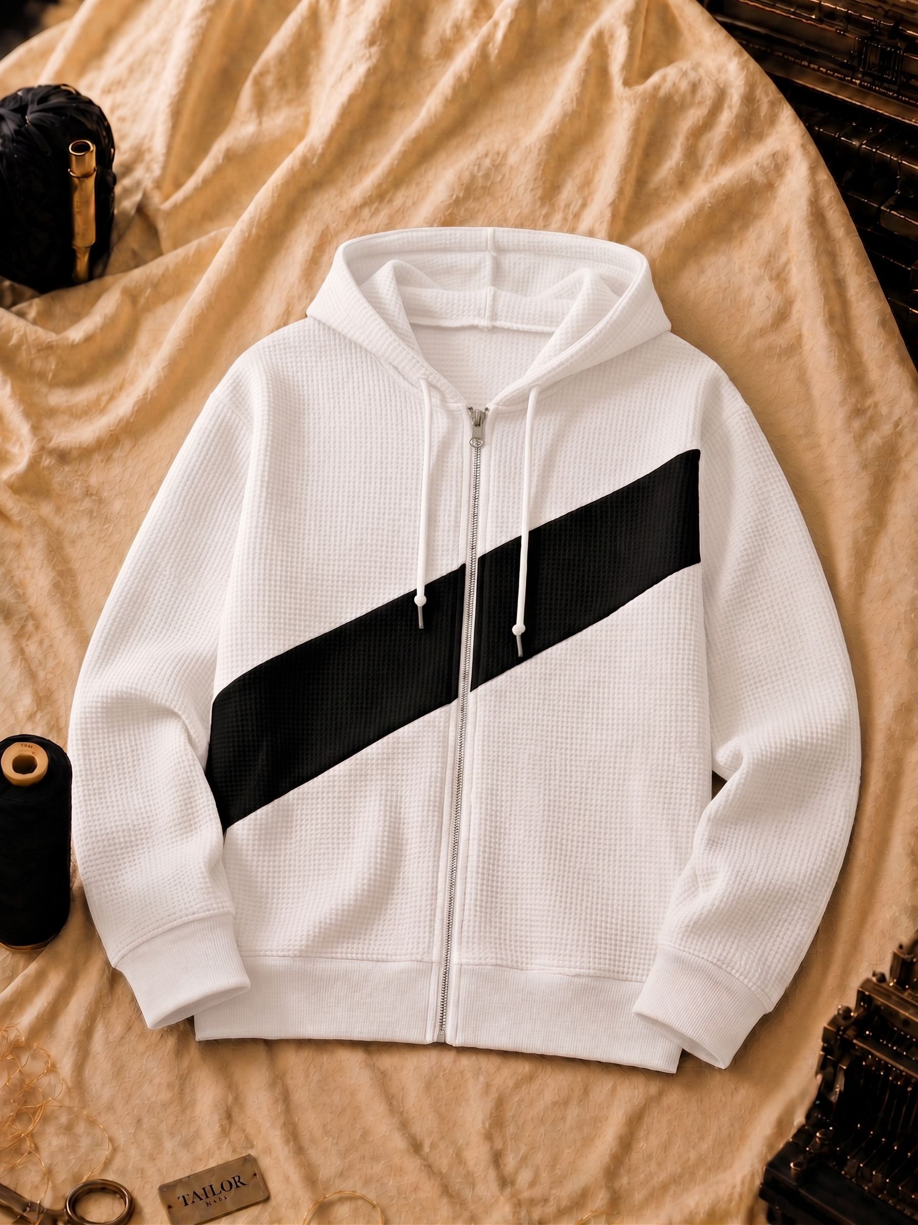 try this Men Full Sleeve Color Block Hooded Sweatshirt-picture-36